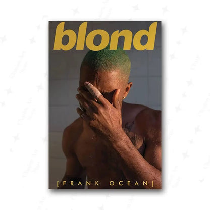 Tyler the Creator Frank Ocean Blonde Poster Hip Hop Rapper Singer Star Band Music Cover Wall Art Canvas Painting for Cafe Home