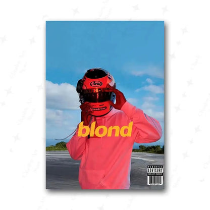 Tyler the Creator Frank Ocean Blonde Poster Hip Hop Rapper Singer Star Band Music Cover Wall Art Canvas Painting for Cafe Home