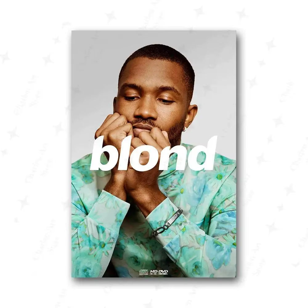 Tyler the Creator Frank Ocean Blonde Poster Hip Hop Rapper Singer Star Band Music Cover Wall Art Canvas Painting for Cafe Home