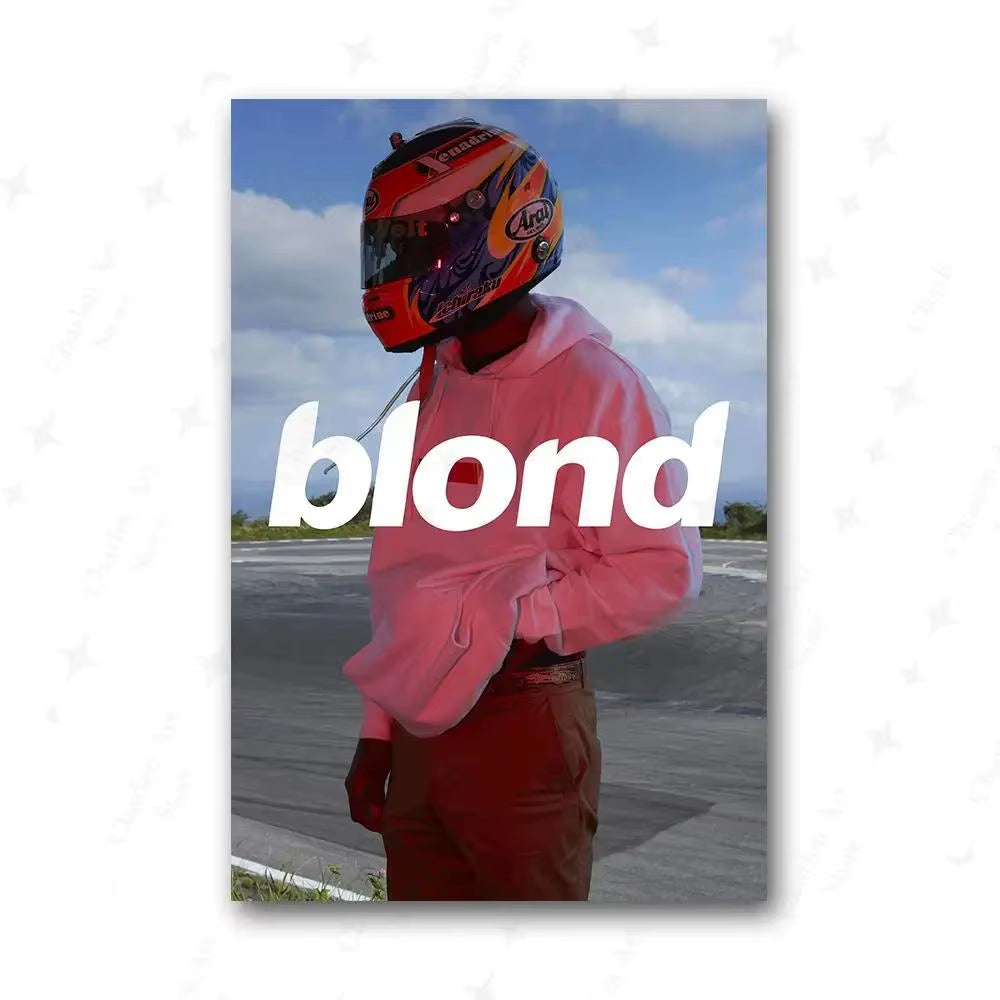 Tyler the Creator Frank Ocean Blonde Poster Hip Hop Rapper Singer Star Band Music Cover Wall Art Canvas Painting for Cafe Home